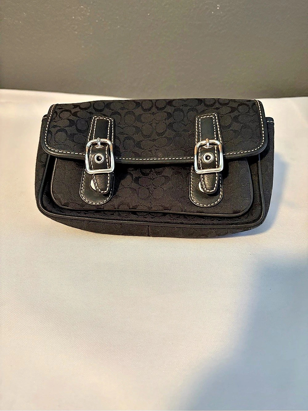 Vintage Y2K Coach Signature Mini Field Bag/Bon Voyage Belt Bag